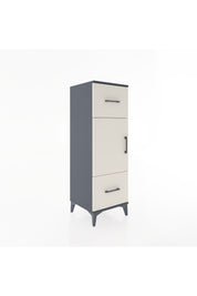 Hyperion Dolap 2 Raflı 2 Çekmeceli Tek Kapaklı 44x44x134 Antrasit-Aytaşı