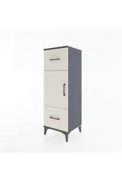 Hyperion Dolap 2 Raflı 2 Çekmeceli Tek Kapaklı 44x44x134 Antrasit-Aytaşı