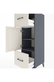 Hyperion Dolap 2 Raflı 2 Çekmeceli Tek Kapaklı 44x44x134 Antrasit-Aytaşı