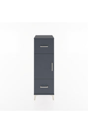 Hyperion Dolap 2 Raflı 2 Çekmeceli Tek Kapaklı 44x44x134 Antrasit-Antrasit