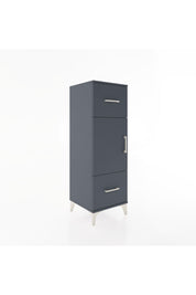 Hyperion Dolap 2 Raflı 2 Çekmeceli Tek Kapaklı 44x44x134 Antrasit-Antrasit