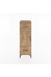 Hyperion Dolap 2 Raflı 2 Çekmeceli Tek Kapaklı 44x44x134 Çam-Çam