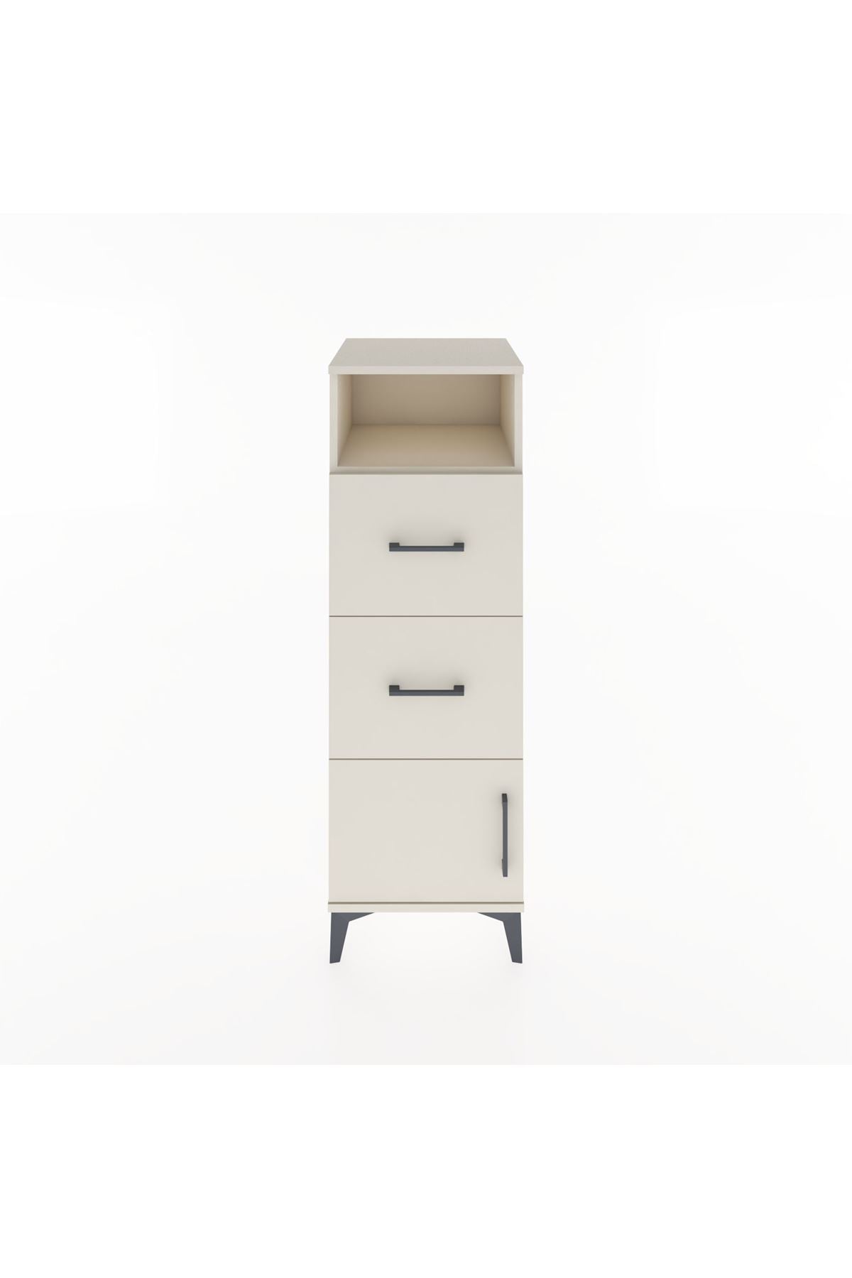 Hyperion Dolap Tek Raflı 2 Çekmeceli Tek Kapaklı 44x44x134 - S49M004V1B