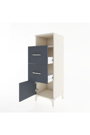 Hyperion Dolap Tek Raflı 2 Çekmeceli Tek Kapaklı 44x44x134 - S49M004V2B