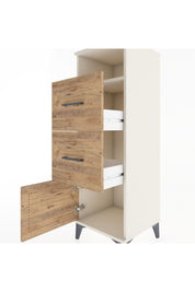 Hyperion Dolap Tek Raflı 2 Çekmeceli Tek Kapaklı 44x44x134 Aytaşı-Çam