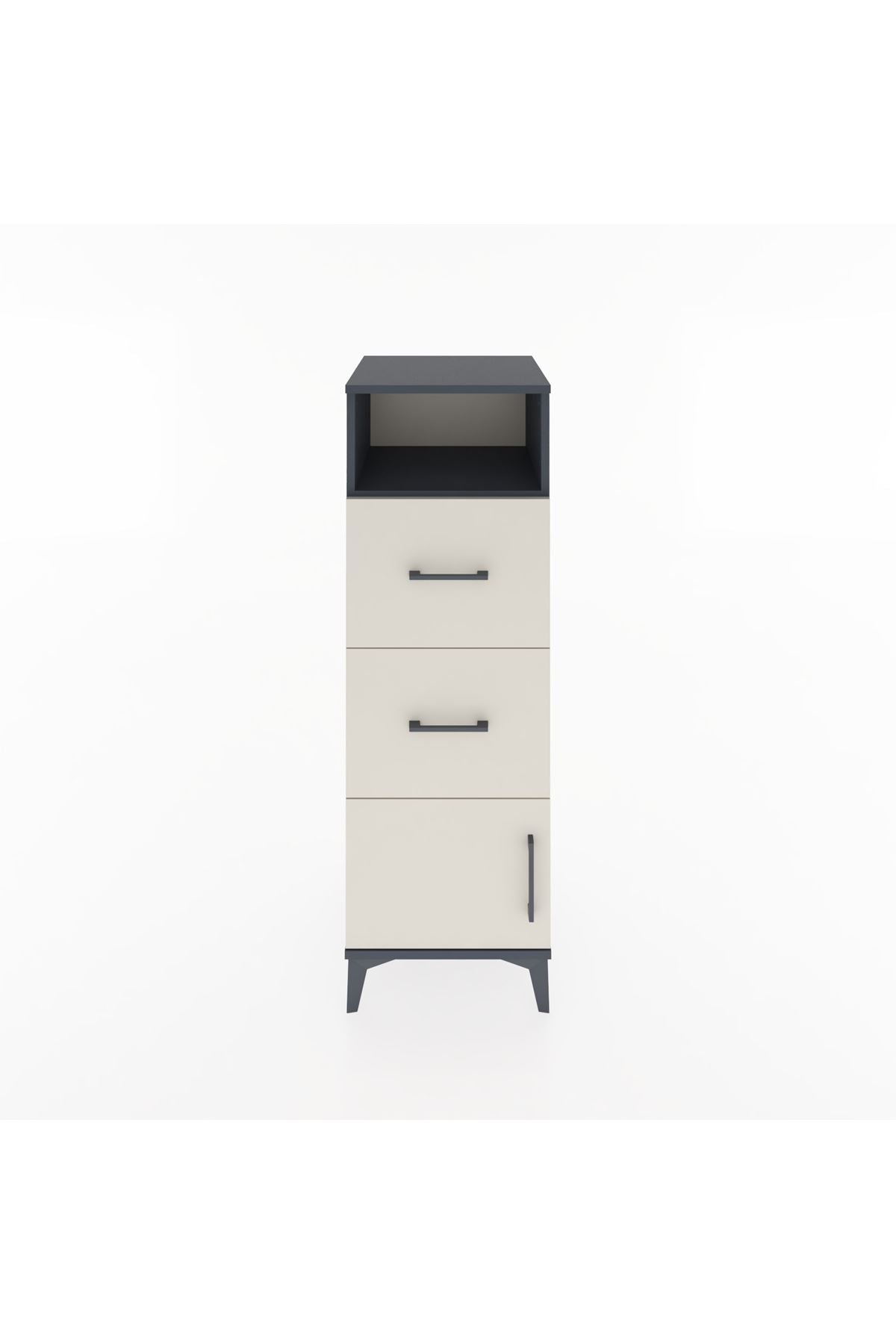 Hyperion Dolap Tek Raflı 2 Çekmeceli Tek Kapaklı 44x44x134 - S49M004V4B