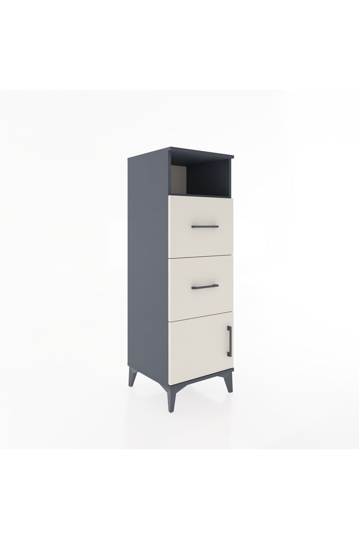 Hyperion Dolap Tek Raflı 2 Çekmeceli Tek Kapaklı 44x44x134 - S49M004V4B