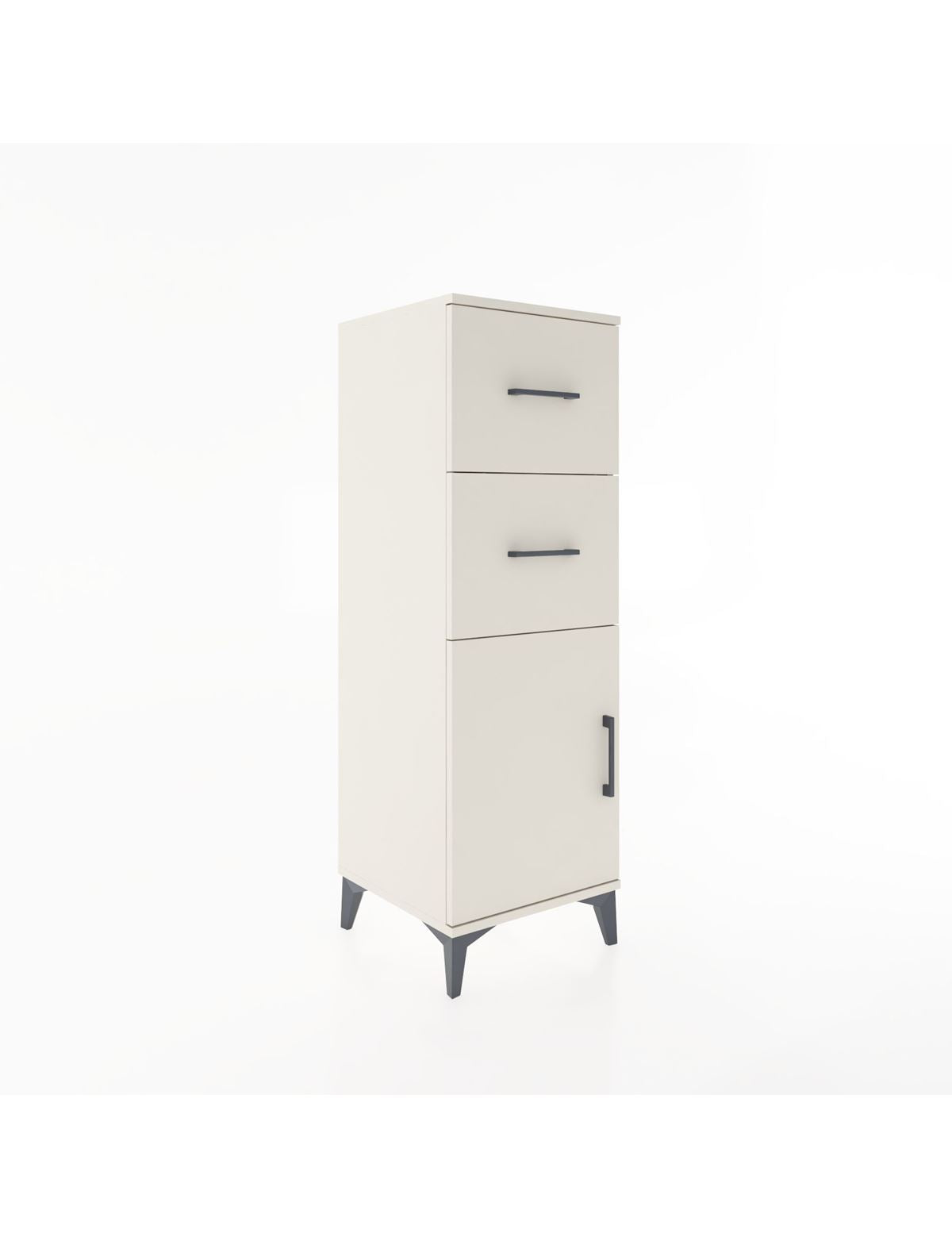 Hyperion Dolap Tek Raflı 2 Çekmeceli Tek Kapaklı 44x44x134 - S49M005V1B
