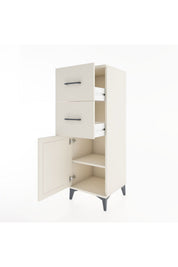 Hyperion Dolap Tek Raflı 2 Çekmeceli Tek Kapaklı 44x44x134 - S49M005V1B
