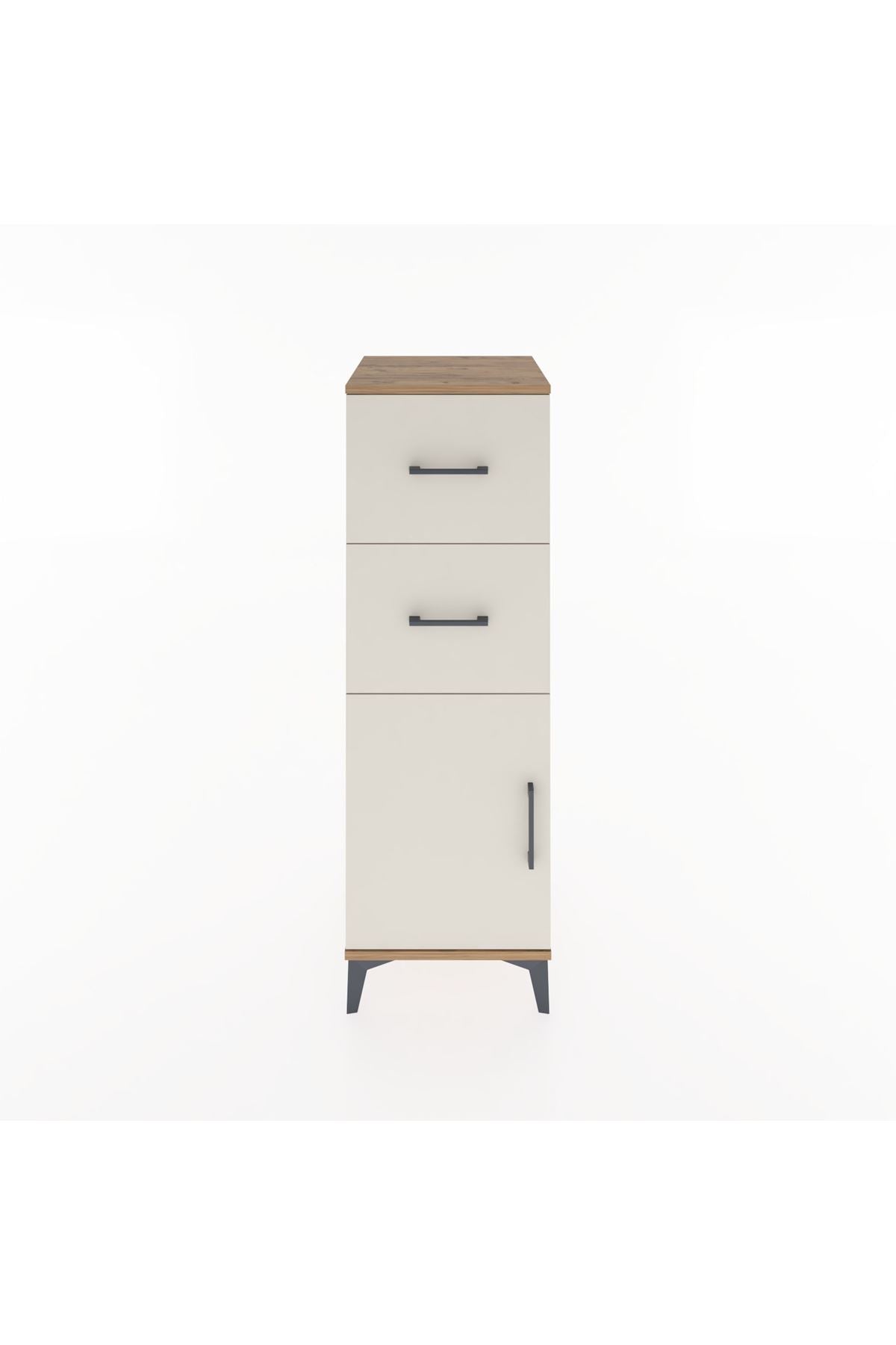 Hyperion Dolap Tek Raflı 2 Çekmeceli Tek Kapaklı 44x44x134 - S49M005V7B