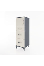 Hyperion Dolap Tek Raflı 3 Çekmeceli Tek Kapaklı 44x44x134 Antrasit-Aytaşı