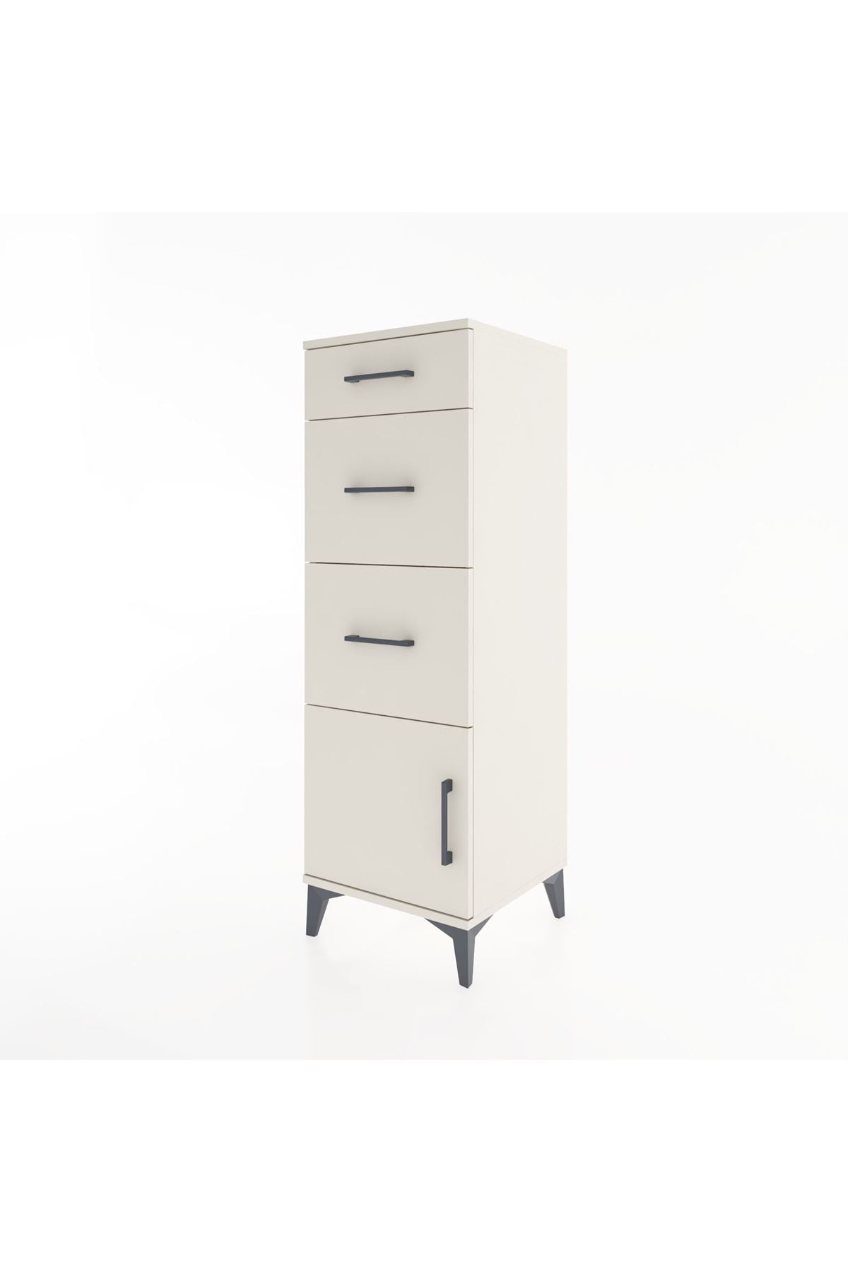 Hyperion Dolap 3 Çekmeceli Tek Kapaklı 44x44x134 Aytaşı-Aytaşı