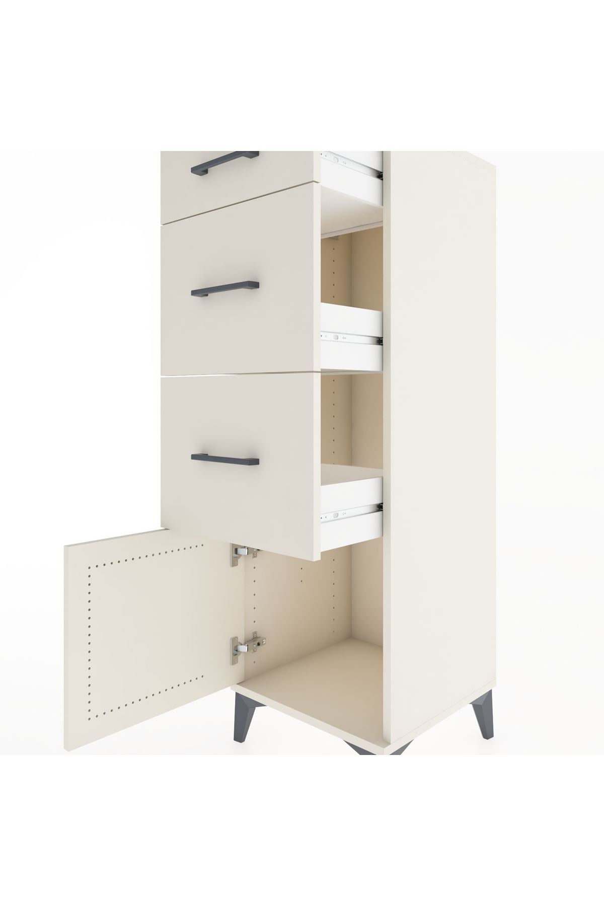 Hyperion Dolap 3 Çekmeceli Tek Kapaklı 44x44x134 Aytaşı-Aytaşı