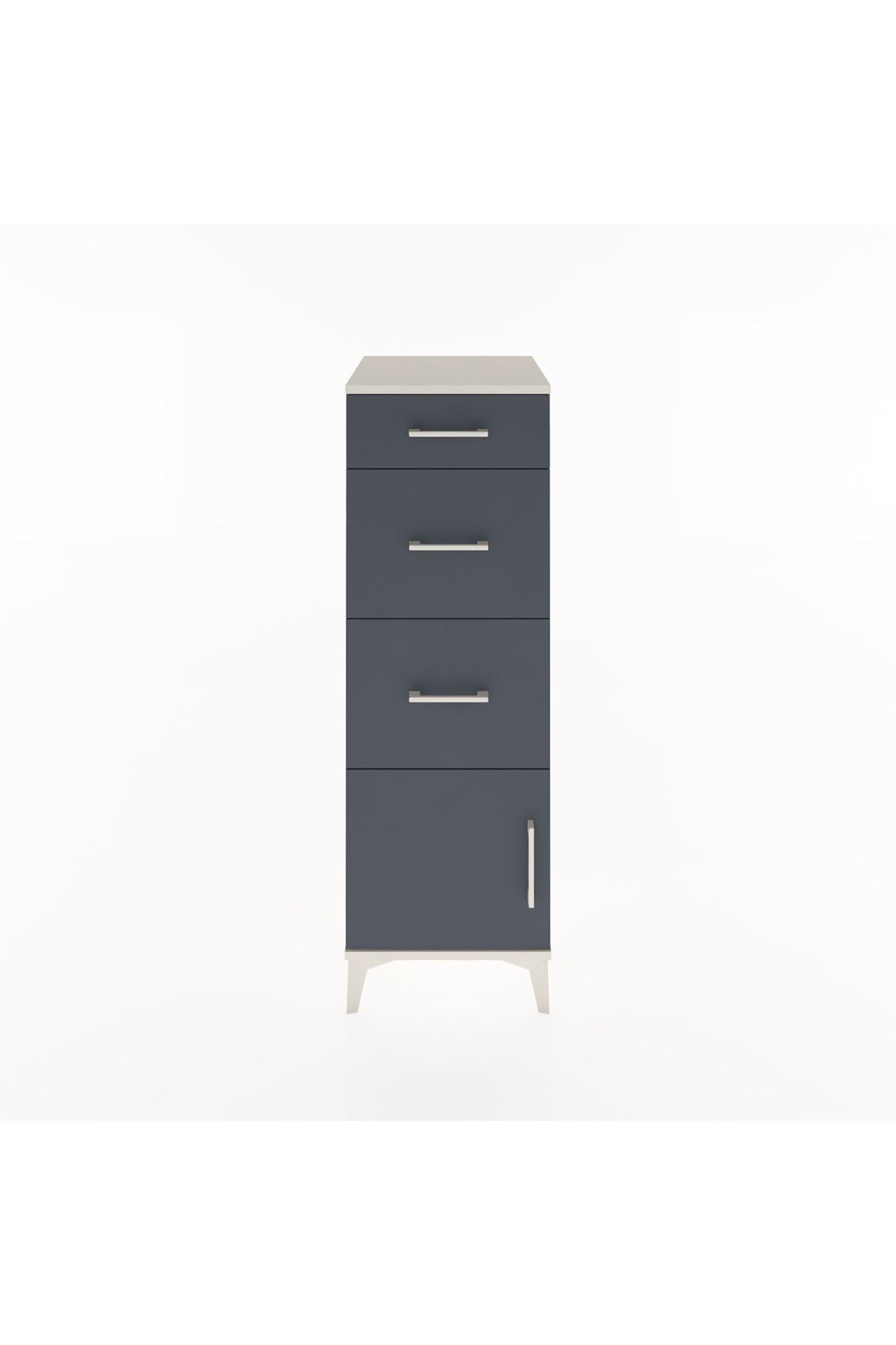 Hyperion Dolap 3 Çekmeceli Tek Kapaklı 44x44x134 Aytaşı-Antrasit