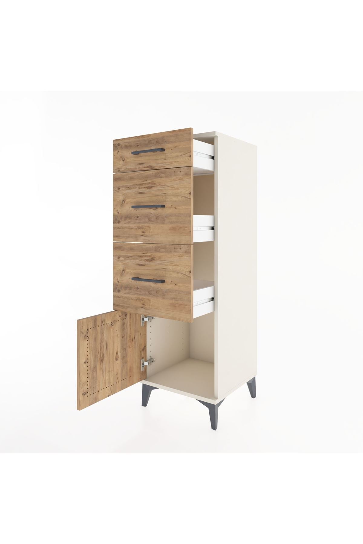 Hyperion Dolap 3 Çekmeceli Tek Kapaklı 44x44x134 Aytaşı-Çam