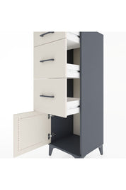 Hyperion Dolap 3 Çekmeceli Tek Kapaklı 44x44x134 Antrasit-Aytaşı