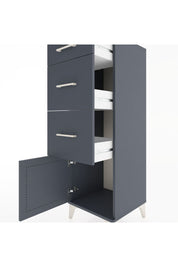 Hyperion Dolap 3 Çekmeceli Tek Kapaklı 44x44x134 Antrasit-Antrasit