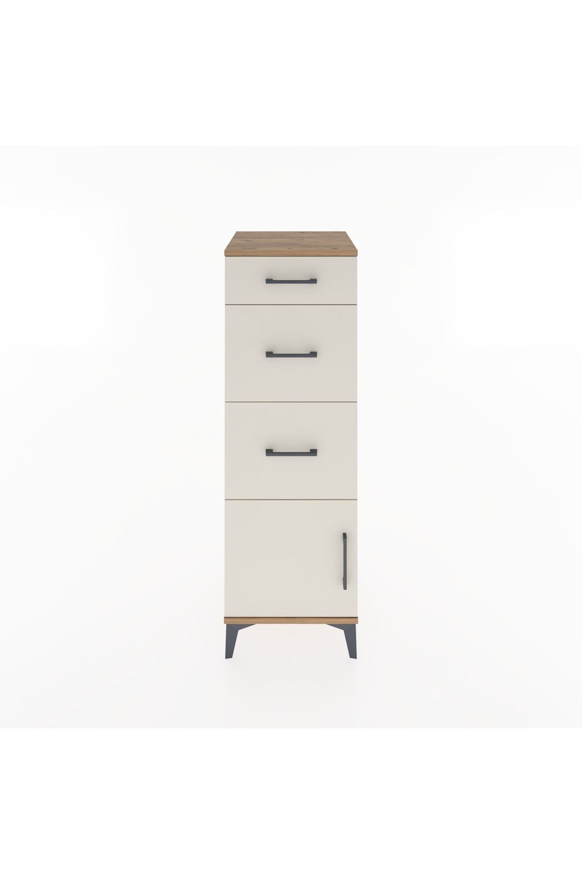 Hyperion Dolap 3 Çekmeceli Tek Kapaklı 44x44x134 Çam-Aytaşı