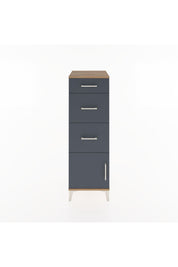 Hyperion Dolap 3 Çekmeceli Tek Kapaklı 44x44x134 Çam-Antrasit