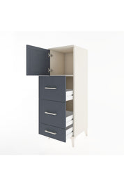 Hyperion Dolap Tek Raflı 3 Çekmeceli Tek Kapaklı 44x44x134 - S49M008V2B