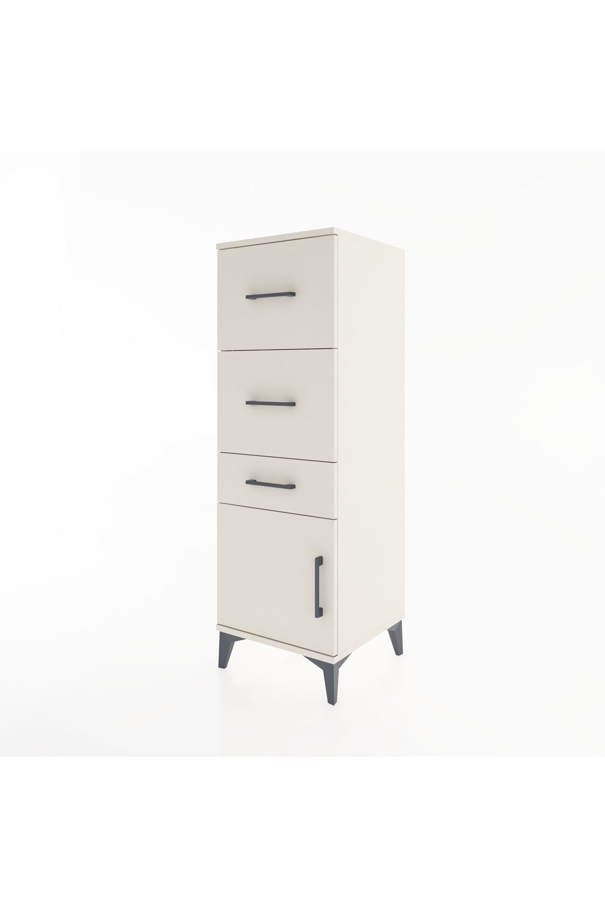 Hyperion Dolap 3 Çekmeceli Tek Kapaklı 44x44x134 Aytaşı-Aytaşı