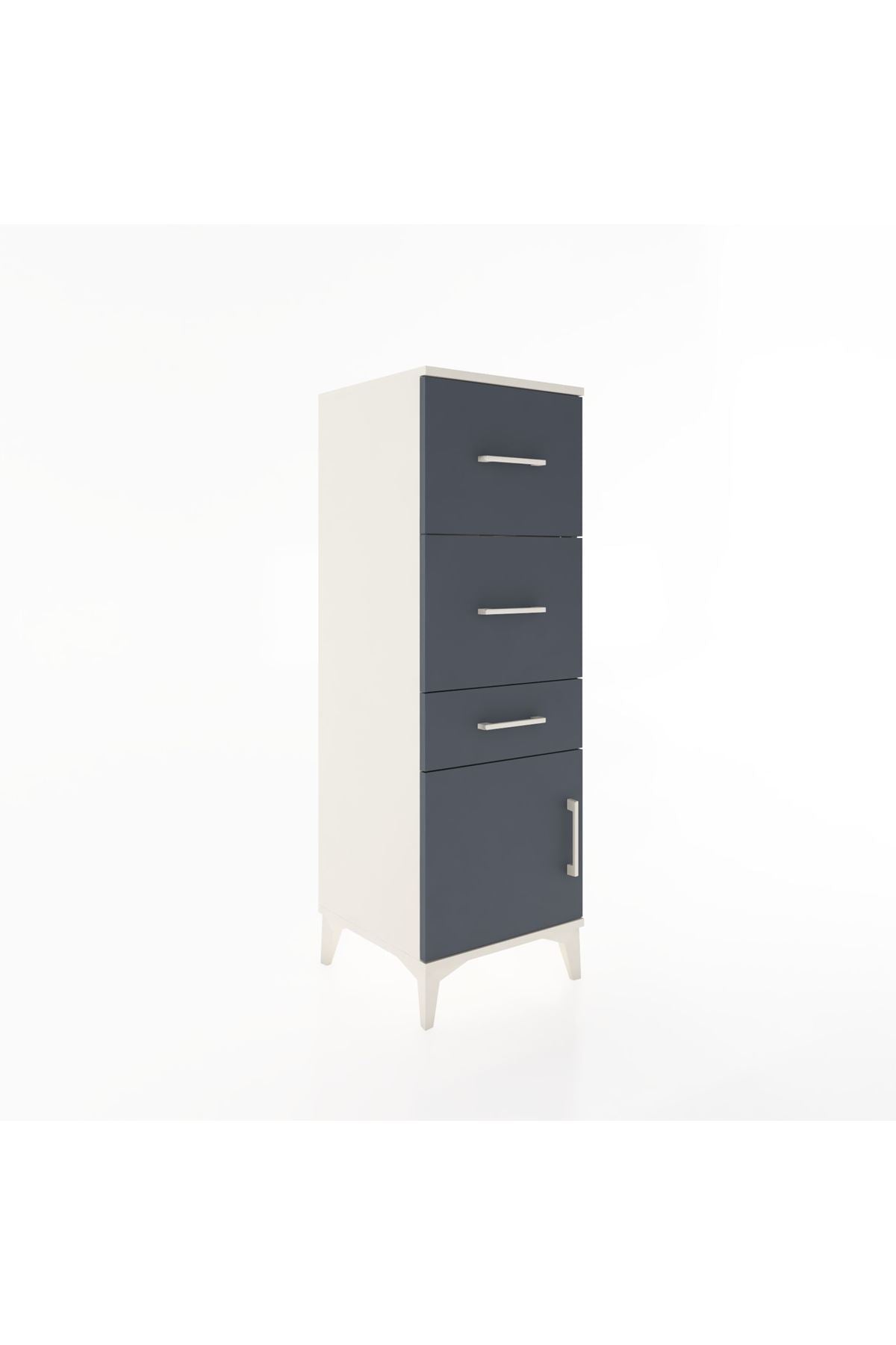 Hyperion Dolap 3 Çekmeceli Tek Kapaklı 44x44x134 Aytaşı-Antrasit