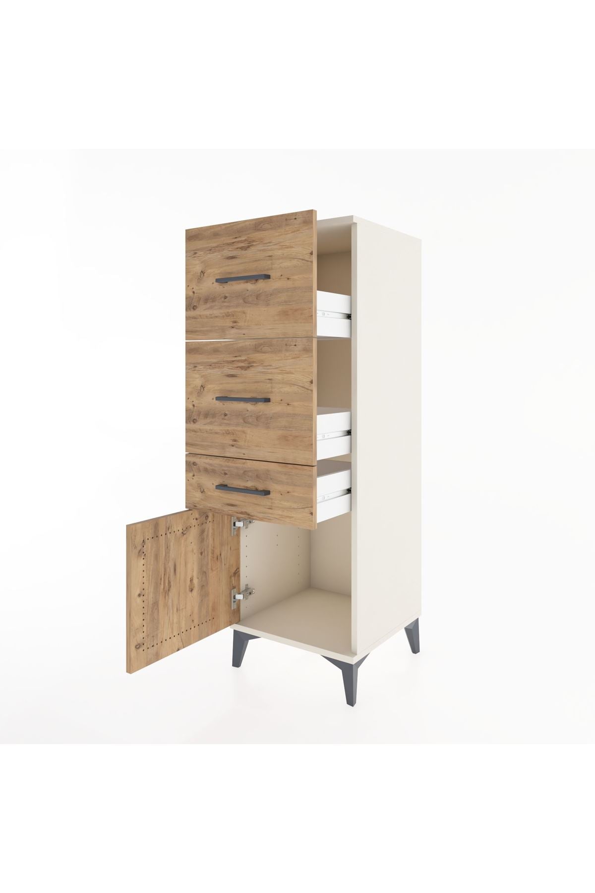 Hyperion Dolap 3 Çekmeceli Tek Kapaklı 44x44x134 Aytaşı-Çam