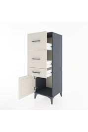 Hyperion Dolap 3 Çekmeceli Tek Kapaklı 44x44x134 Antrasit-Aytaşı