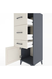 Hyperion Dolap 3 Çekmeceli Tek Kapaklı 44x44x134 Antrasit-Aytaşı