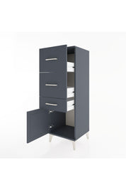 Hyperion Dolap 3 Çekmeceli Tek Kapaklı 44x44x134 Antrasit-Antrasit