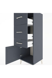 Hyperion Dolap 3 Çekmeceli Tek Kapaklı 44x44x134 Antrasit-Antrasit