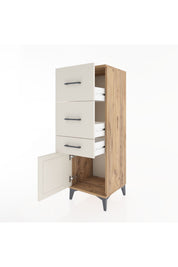 Hyperion Dolap 3 Çekmeceli Tek Kapaklı 44x44x134 Çam-Aytaşı