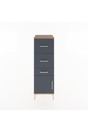 Hyperion Dolap 3 Çekmeceli Tek Kapaklı 44x44x134 Çam-Antrasit