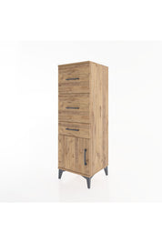 Hyperion Dolap 3 Çekmeceli Tek Kapaklı 44x44x134 Çam-Çam