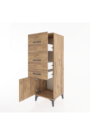 Hyperion Dolap 3 Çekmeceli Tek Kapaklı 44x44x134 Çam-Çam