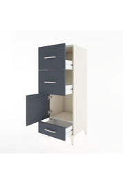 Hyperion Dolap Tek Raflı 3 Çekmeceli Tek Kapaklı 44x44x134 Aytaşı-Antrasit