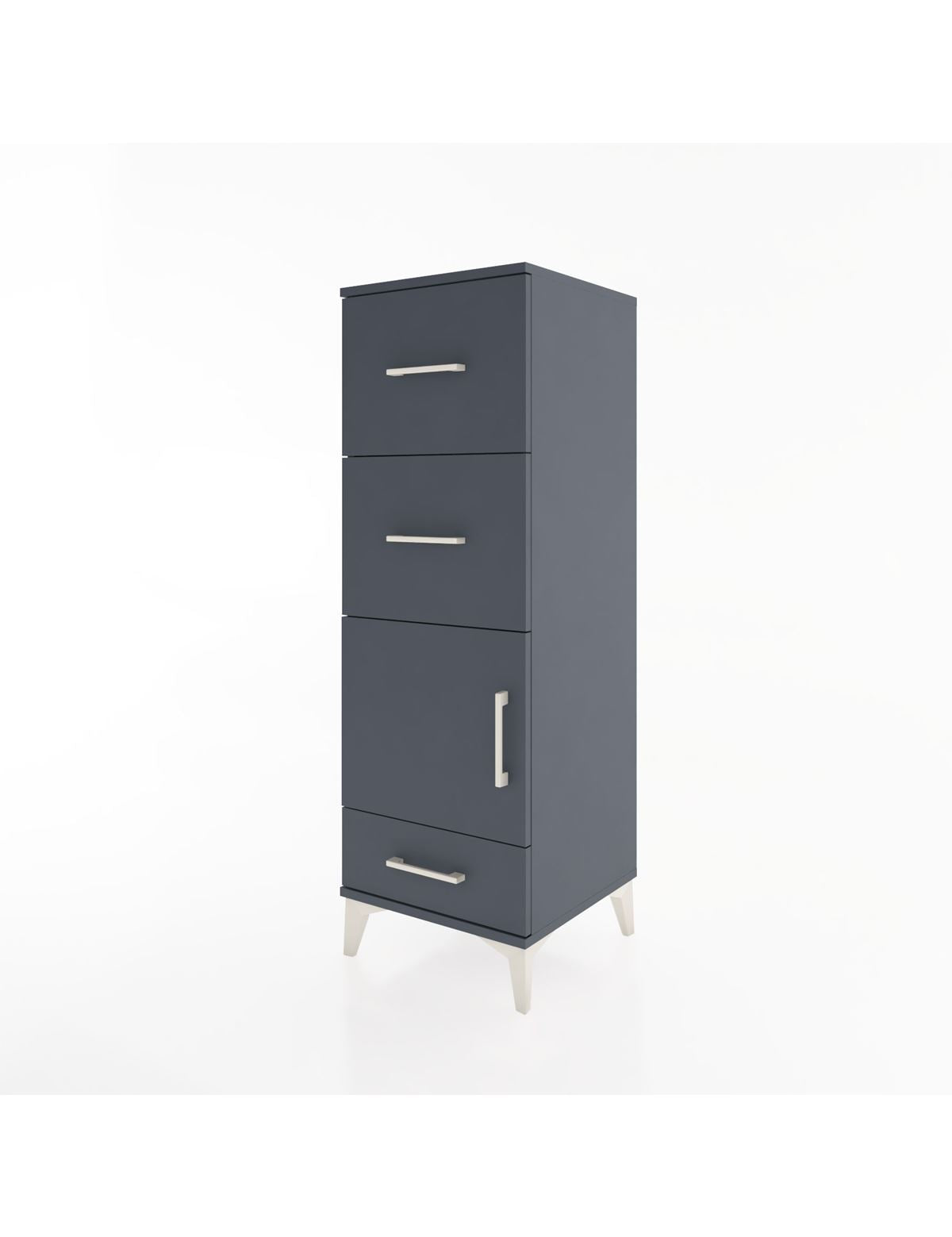 Hyperion Dolap Tek Raflı 3 Çekmeceli Tek Kapaklı 44x44x134 - S49M010V5B