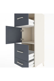 Hyperion Dolap Tek Raflı 3 Çekmeceli Tek Kapaklı 44x44x134 Aytaşı-Antrasit