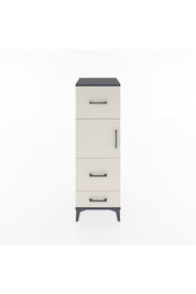 Hyperion Dolap Tek Raflı 3 Çekmeceli Tek Kapaklı 44x44x134 Antrasit-Aytaşı