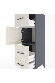 Hyperion Dolap Tek Raflı 3 Çekmeceli Tek Kapaklı 44x44x134 Antrasit-Aytaşı