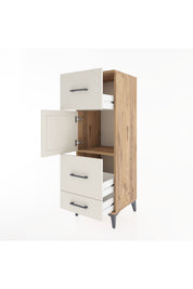 Hyperion Dolap Tek Raflı 3 Çekmeceli Tek Kapaklı 44x44x134 Çam-Aytaşı