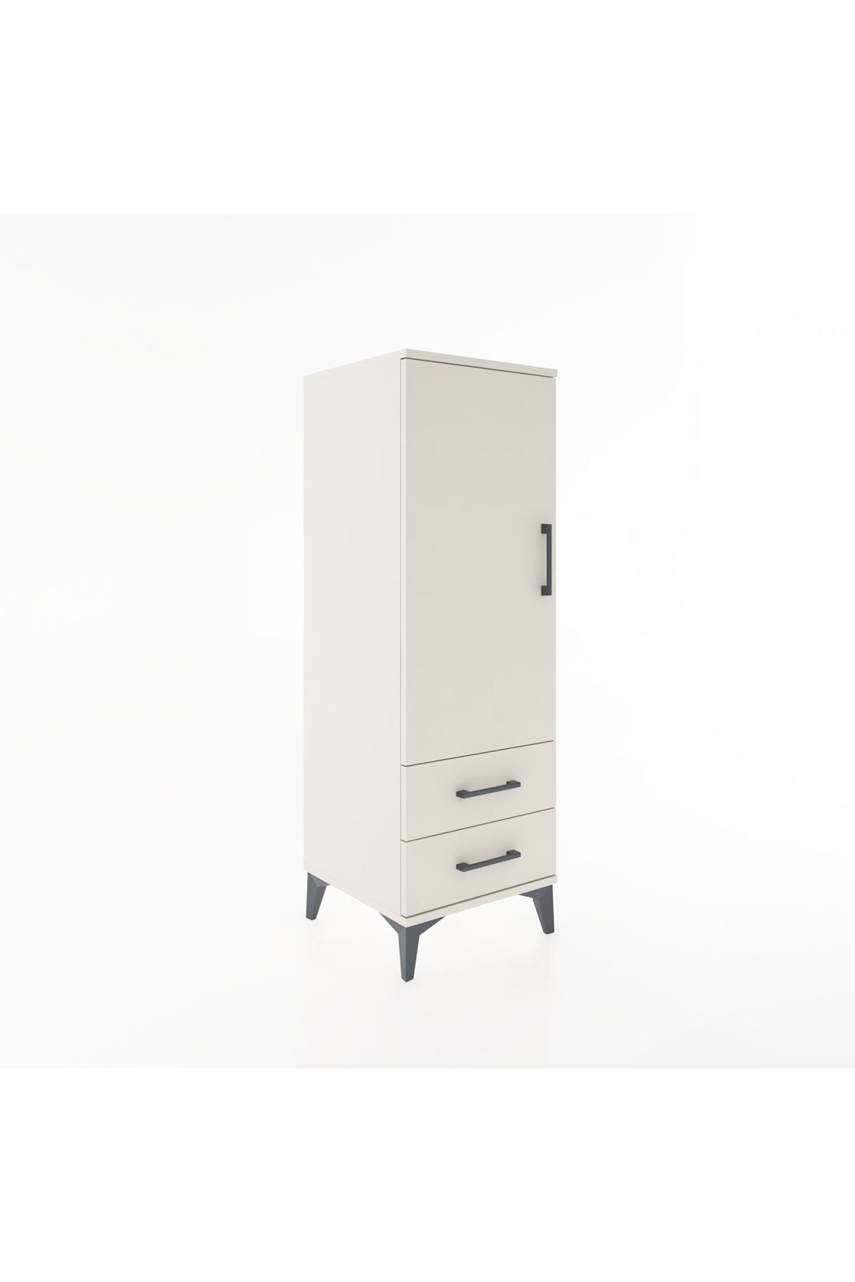 Hyperion Dolap 3 Raflı 2 Çekmeceli Tek Kapaklı 44x44x134 Aytaşı-Aytaşı