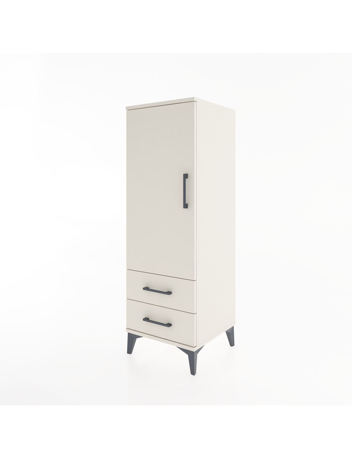 Hyperion Dolap 3 Raflı 2 Çekmeceli Tek Kapaklı 44x44x134 - S49M012V1B