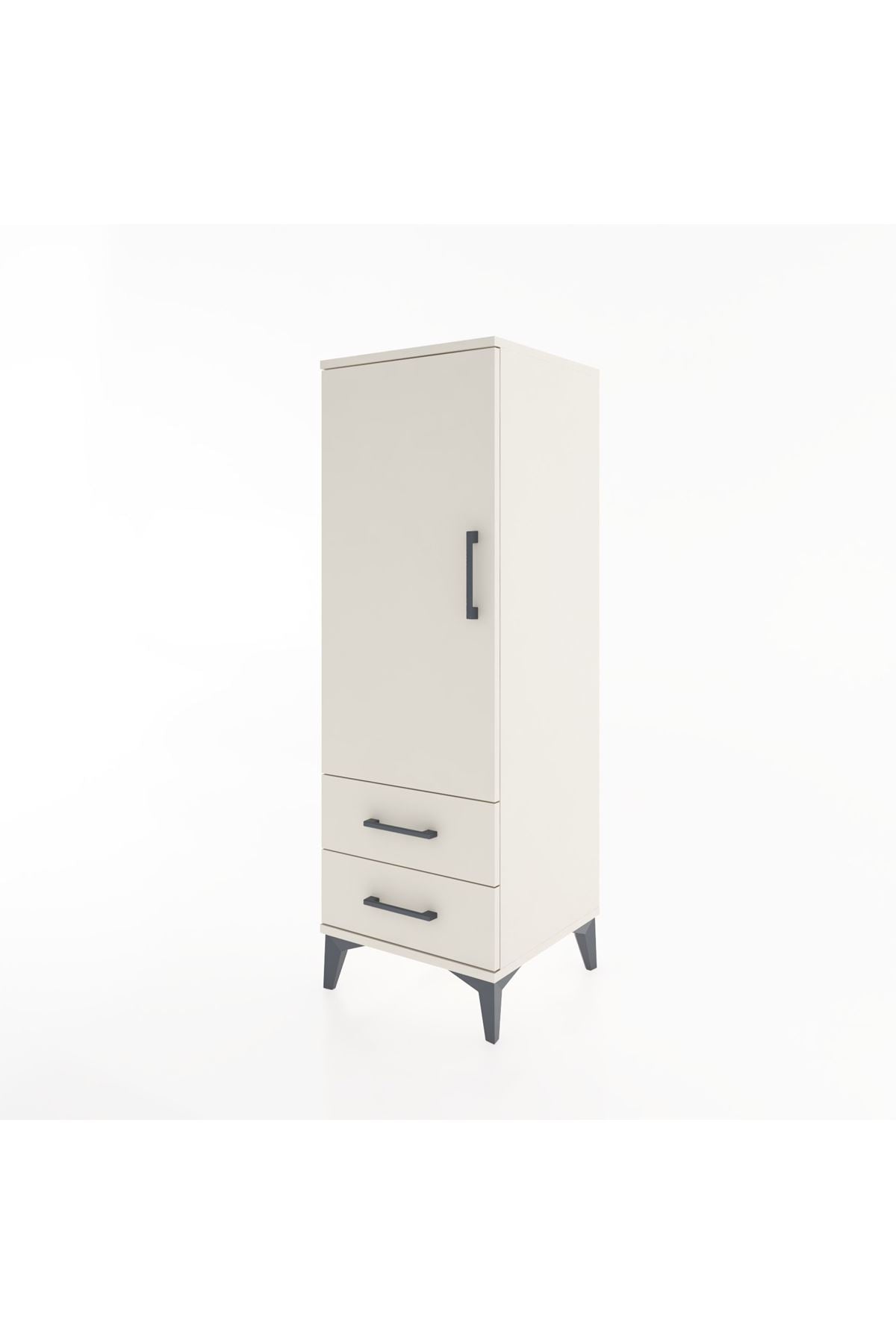 Hyperion Dolap 3 Raflı 2 Çekmeceli Tek Kapaklı 44x44x134 Aytaşı-Aytaşı