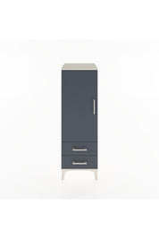 Hyperion Dolap 3 Raflı 2 Çekmeceli Tek Kapaklı 44x44x134 Aytaşı-Antrasit