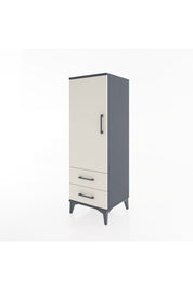 Hyperion Dolap 3 Raflı 2 Çekmeceli Tek Kapaklı 44x44x134 Antrasit-Aytaşı