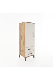 Hyperion Dolap 3 Raflı 2 Çekmeceli Tek Kapaklı 44x44x134 Çam-Aytaşı