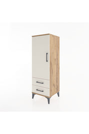 Hyperion Dolap 3 Raflı 2 Çekmeceli Tek Kapaklı 44x44x134 Çam-Aytaşı