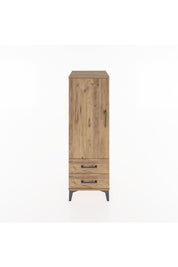 Hyperion Dolap 3 Raflı 2 Çekmeceli Tek Kapaklı 44x44x134 Çam-Çam