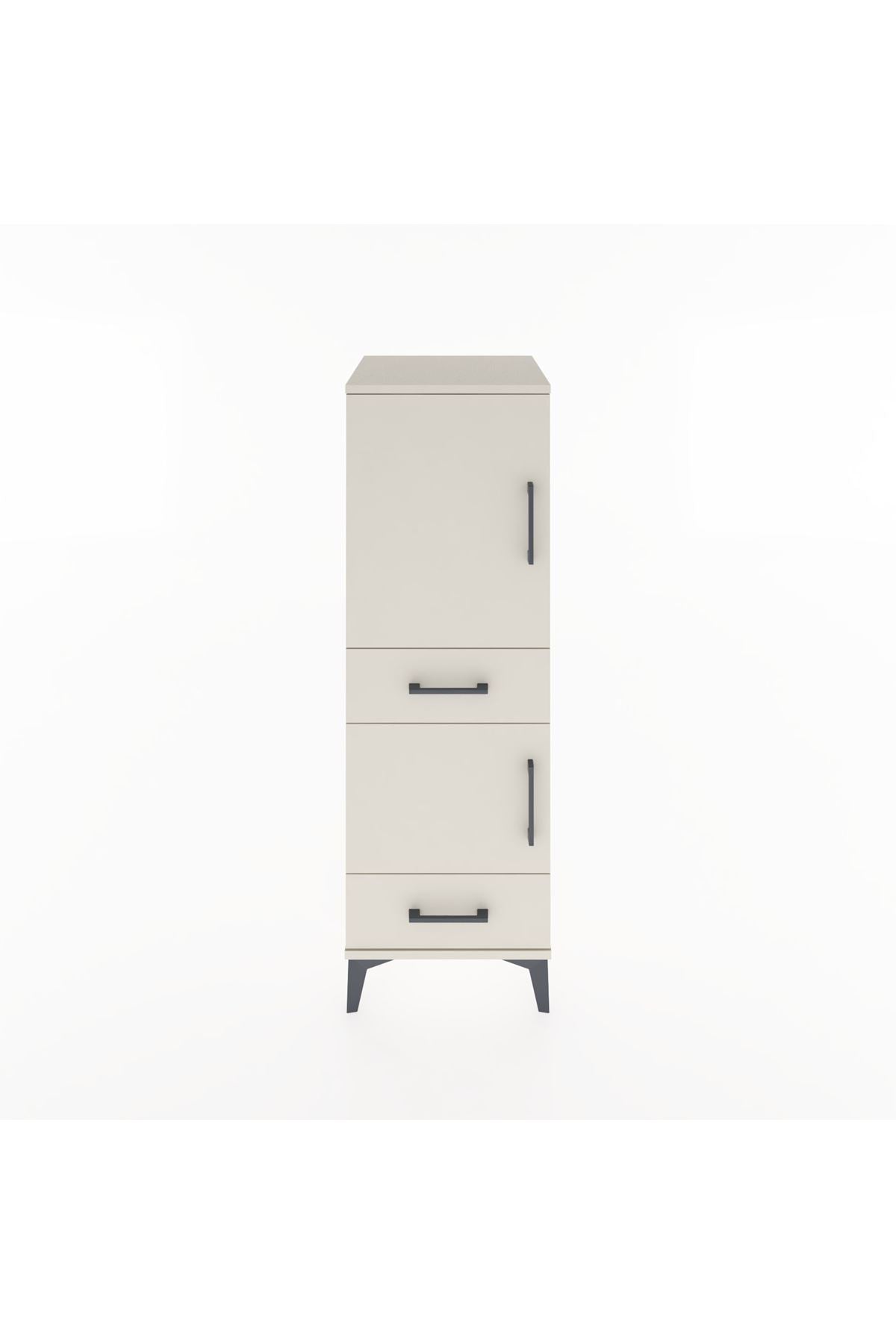 Hyperion Dolap 3 Raflı 2 Çekmeceli 2 Kapaklı 44x44x134 Aytaşı-Aytaşı